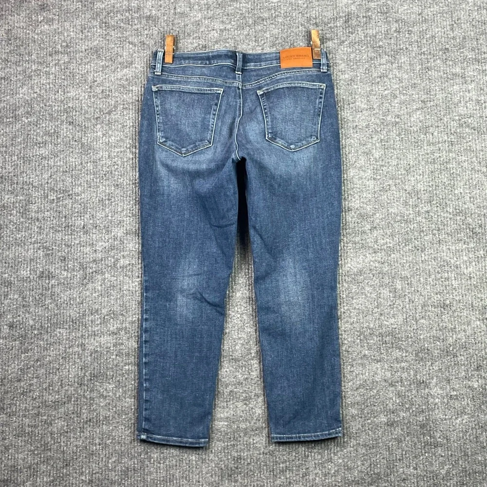 Lucky Brand Skinny Jeans Womens 12/31 Blue Medium Wash Stretch Mid Rise Denim